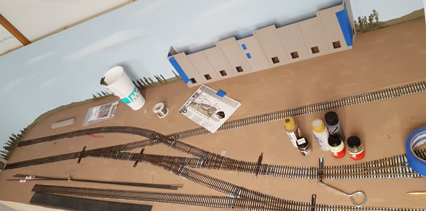 Basic trackwork on the Alcoa switching area