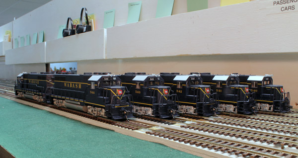 Six new GP35s in the Fiddle Yard